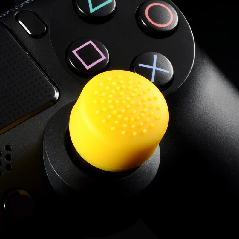 eXtremeRate 8 Yellow Silicone Rubber Precision Platporm Raised Analog Sticks Thumb Grips for ps4 Slim ps4 Pro Thumbsticks -ZXBJ1240 - Image 7