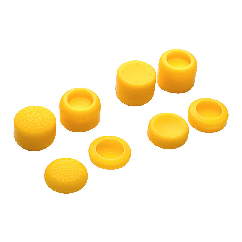 eXtremeRate 8 Yellow Silicone Rubber Precision Platporm Raised Analog Sticks Thumb Grips for ps4 Slim ps4 Pro Thumbsticks -ZXBJ1240 - Image 8